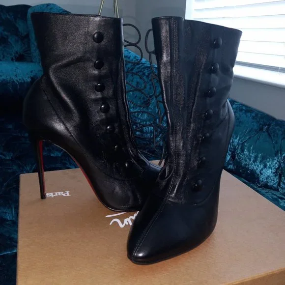 Christian Louboutin Shoes Christian Louboutin French Tutu 0 Nappa Button Bootie Poshmark
